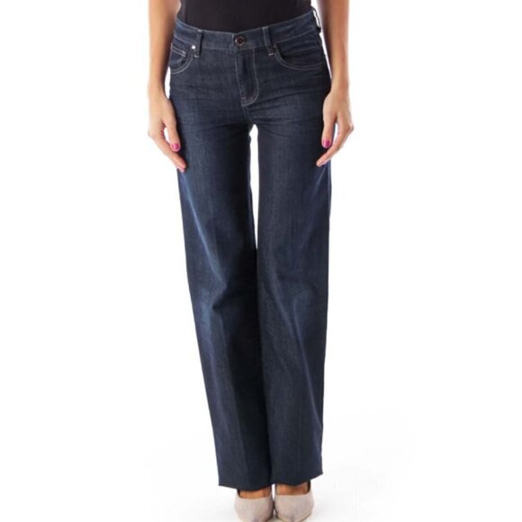 Elie Tahari Dark Blue Flare Denim - Picture 1 of 3